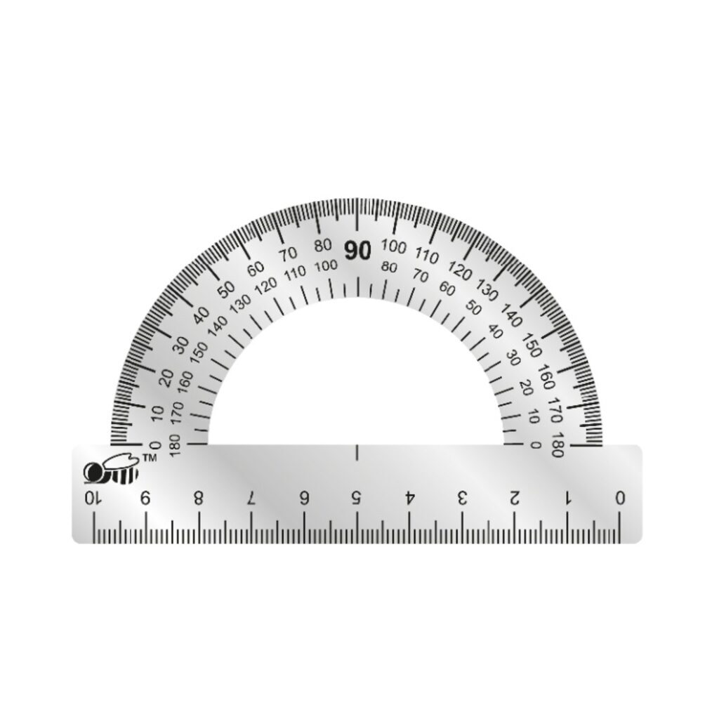 картинка Транспортир металлический 10см " Пчелка "