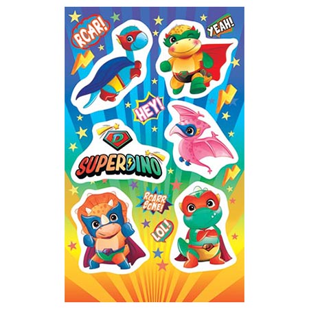 картинка Наклейки " Мир открыток " 0-11 А6 SuperDino, без отделки