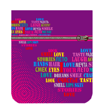 картинка Сумка молодежная " Пчелка " Сердце, с клапаном, ткань