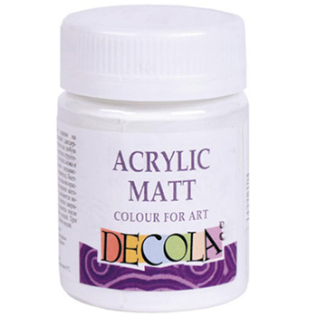 картинка Краска акриловая " Decola " 50мл матовая белая