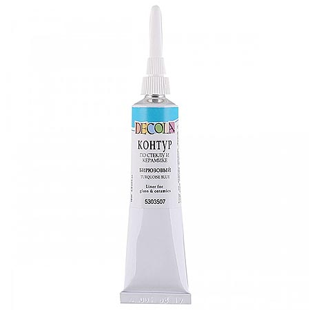 картинка Контур акрил стекло/керамика &quot; Decola &quot; 18мл бирюзовый