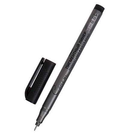 картинка Ручка капиллярная (линер) " Сонет " 0,05мм черный, пигментный