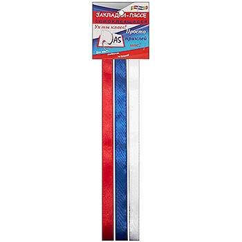 картинка Набор закладок-ляссе " Нетеряшки " №12 для формата А4 Триколор самоклеющиеся, ассорти, из 3-х широких лент, с рисунком