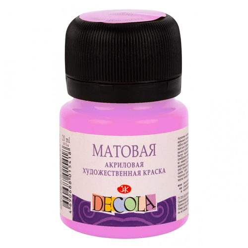 картинка Краска акриловая " Decola " 20мл матовая розовая