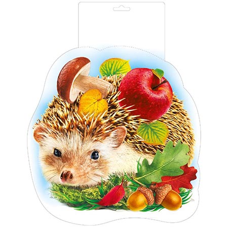 картинка Плакат фигурный " Мир поздравлений " 930 А4 Еж, европодвес