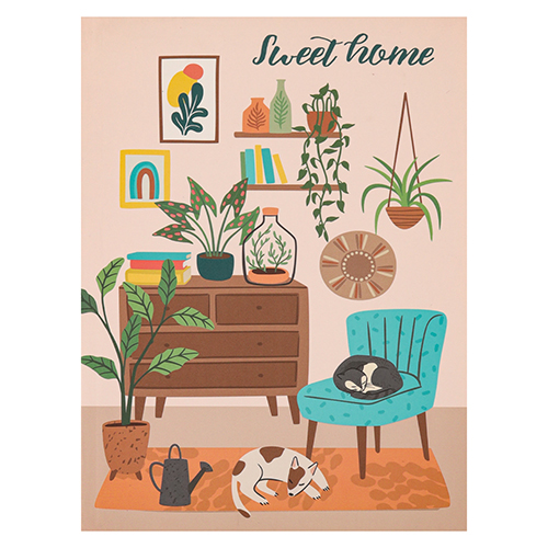 картинка Ежедневник полезных привычек А5 100л " Миленд " Милый дом, недатированный, обложка - интергальная, матовый ламинированный картон, офсет 70г/м2, справочный материал