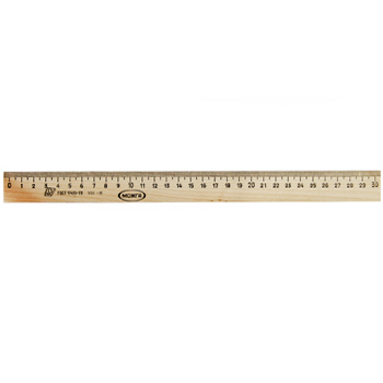 картинка Линейка деревянная 30 см штрих-код