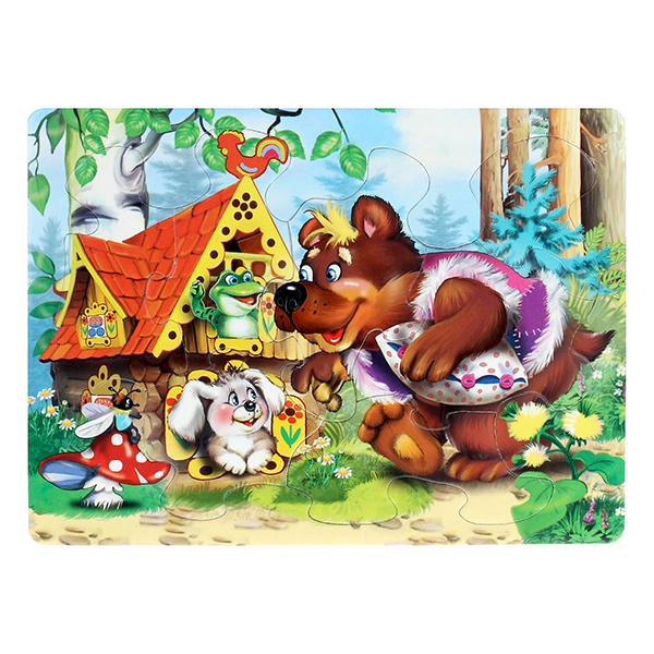 картинка Пазлы " Антураж " Любимые сказки. Теремок, 7 элементов