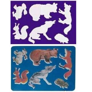 картинка Трафарет-раскраска " Луч " 165*205мм, Лесные звери