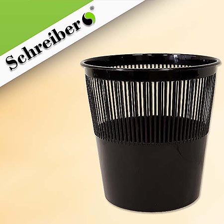 картинка Корзина для бумаг " Schreiber " 12л сетчатая черная