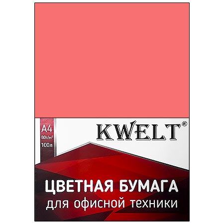 картинка Бумага " KWELT " неон А4 80г/м2 100л оранжевый
