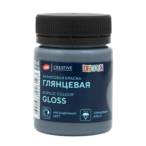 картинка Краска акриловая " Decola " 50мл глянцевая лунная ночь