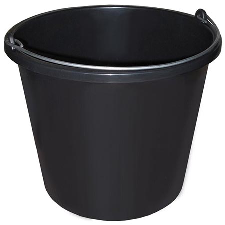 картинка Ведро " Милих " 20л пластмассовое, с металлической ручкой, черное