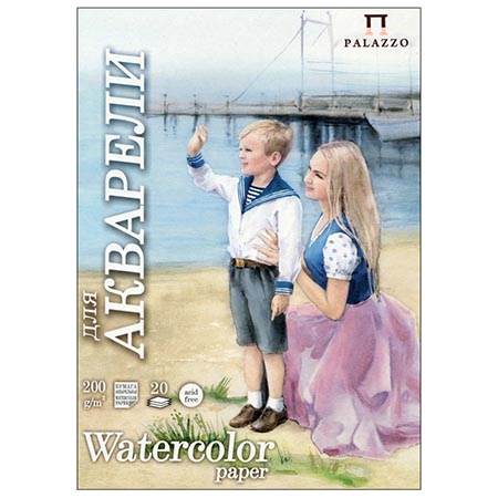 картинка Папка для акварели " Лилия Холдинг " А4 20л Морячка, акварельная бумага молочного цвета, лицевая сторона среднее зерно, обратная сторона матовая, не зернистая, плотность - 200 г/м2