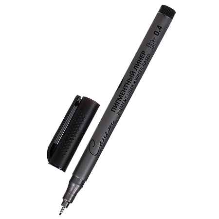 картинка Ручка капиллярная (линер) " Сонет " 0,4мм черный, пигментный