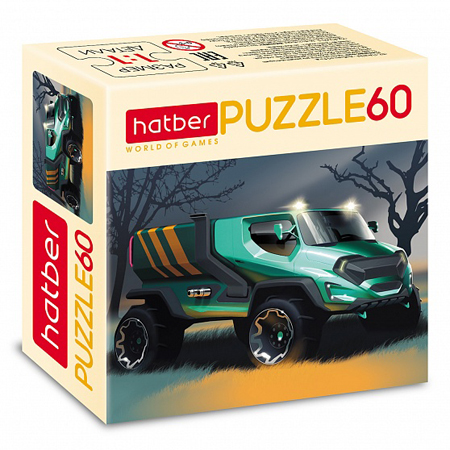 картинка Пазлы " Hatber "  60элементов Супер грузовик 23*16,5см, картонная упаковка