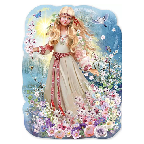 картинка Плакат фигурный " Праздник " 940 А2 Девочка-весна