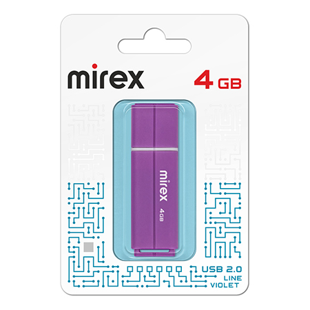 картинка Флеш-диск " Mirex " 4GB Line фиолетовый USB 2.0
