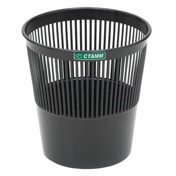 картинка Корзина для бумаг " Стамм " 9л сетчатая черная
