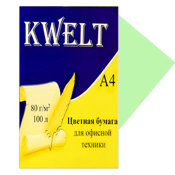 картинка Бумага " KWELT " пастель А4 80г/м2 100л мятный