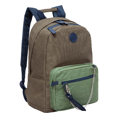 картинка Рюкзак " Grizzly " 27*38*14см хаки, 1 отделение, внутренний карман для планшета или ноутбука 13", объемный карман спереди с дополнительным карманом на молнии, карман быстрого доступа сверху, потайной карман на задней стенке, укрепленная спинка