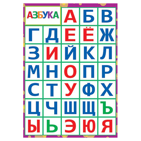 картинка Плакат " Мир открыток " 9-19 А4 Азбука, мелованная бумага 150г/м2