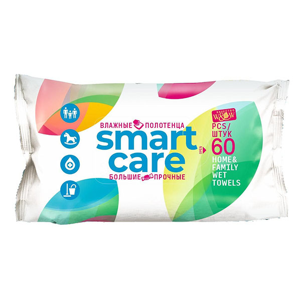 картинка Полотенца влажные универсальные 60шт " Smart Care "