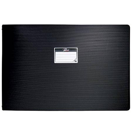 картинка Папка-регистратор БОЛЬШОЙ ФОРМАТ А3 " InФормат " горизонтальная на 4 кольцах 25мм черная, пластик