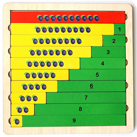 картинка Пазлы деревянные " Десятое королевство " 19элементов Арифметика. Состав числа в наборе: игровое поле 250*250мм, деревянные фишки - 19шт, в термоусадочной плёнке