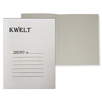 картинка Обложка картонная Дело " KWELT " А4 280г/м2 немелованная, белая