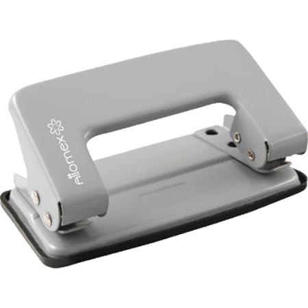 картинка Дырокол на 10л " Attomex " металлический, противоскользящая резиновая вставка, серый