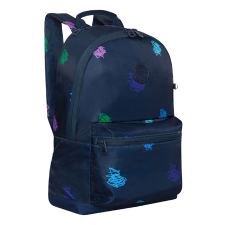 картинка Рюкзак " Grizzly " 26*38*12см каляки-маляки, 1 отделение, укрепленная спинка, объемный карман на молнии на передней стенке, внутренний карман для электронных устройств, карман быстрого доступа в верхней части рюкзака, ручка-петля