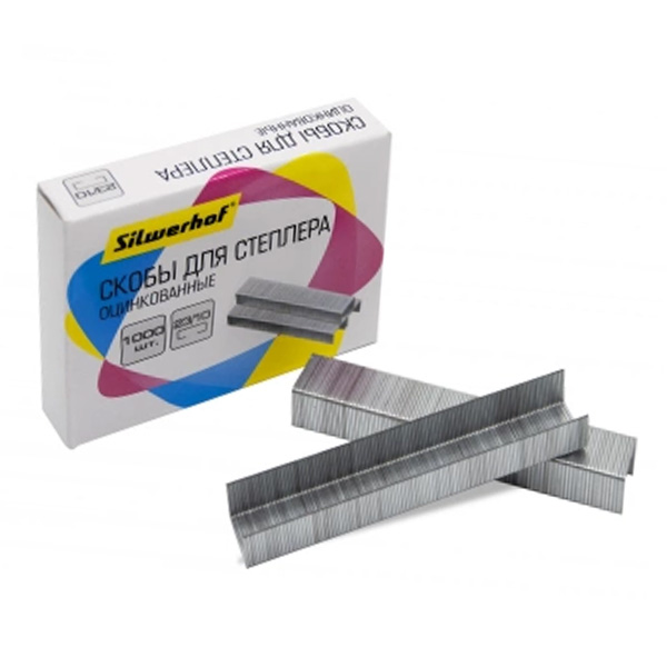 картинка Скобы №23/10 " Silwerhof " оцинкованные 1000шт