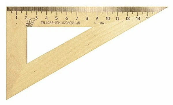 картинка Треугольник деревянный 30*160мм со штрих-кодом