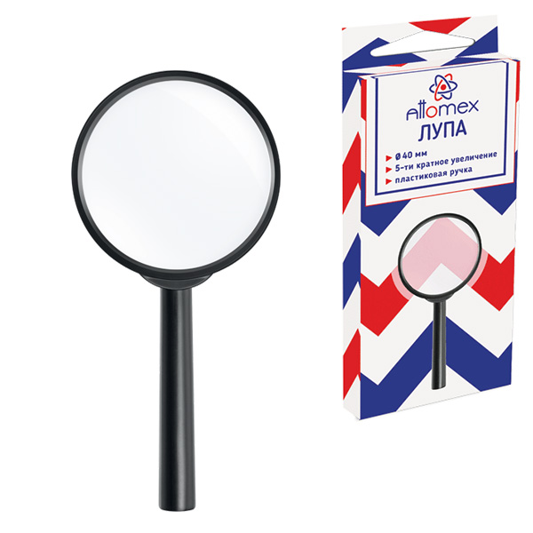 картинка Лупа " Attomex " d=40мм, кратность увеличения 5, картонная упаковка, европодвес