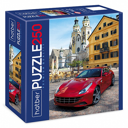 картинка Пазлы " Hatber "  250элементов Super cars 28*40см, картонная упаковка