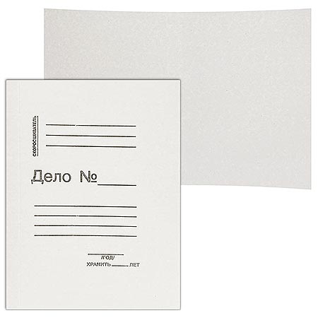картинка Обложка картонная Дело " Эко-Нева " А4 320г/м2 немелованная, белая