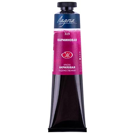 картинка Краска акриловая " Ладога "  46мл туба карминовая