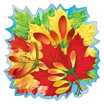 Украшение на скотче " Мир поздравлений " 190 Кленовые листья, 194*194мм, без текста