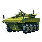 Плакат фигурный " Мир открыток " 0-35 А3 Военная машина