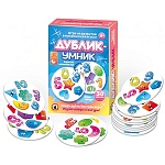 Игра развивающая " Русский стиль " Дублик-умник Цифры и фигуры, состав: 30 карточек, правила, картонная упаковка 16,5*11,5*2,5см