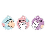 Набор бирок для букетов и подарков " Империя поздравлений " 750 От меня, Дарю, Тебе, 3 вида по 2шт, 60*55мм