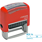 Штамп стандартный " deVente " №08 Исх. №, дата, подпись, цвет корпуса красный, 9011T