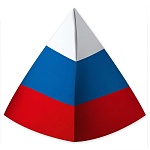 Пилотка картонная " Империя поздравлений " 478 на резинке, Триколор, 285*105мм