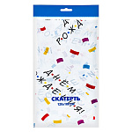 Скатерть одноразовая " Интерпак " 120*180см, 35мкм, ПВД, Патибум, пакет, европодвес