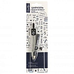 Циркуль 2 предмета, металлический 12,5см, карандаш, картонный блистер, европодвес, " козья ножка ", " Глобус "