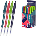 Ручка шариковая " Erich Krause " Slender Stick Reef, синяя 0,7мм, Super Glide Technology, толщина письма 0,35мм, круглая, картонная упаковка