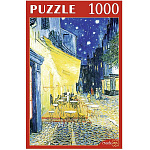 Пазлы " Рыжий кот " 1000элементов Ван Гог.Терасса ночного кафе, 68,5*48,5см, картонная упаковка 19*15,1*6,5см