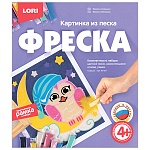 Картина из песка " Lori " Фреска Совушка, 11 цветов, цветной песок, самоклеящаяся основа в рамке