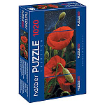 Пазлы " Hatber " 1020элементов Premium TRIPTYCH Маки 90*34см, 3 картинки в 1 коробке